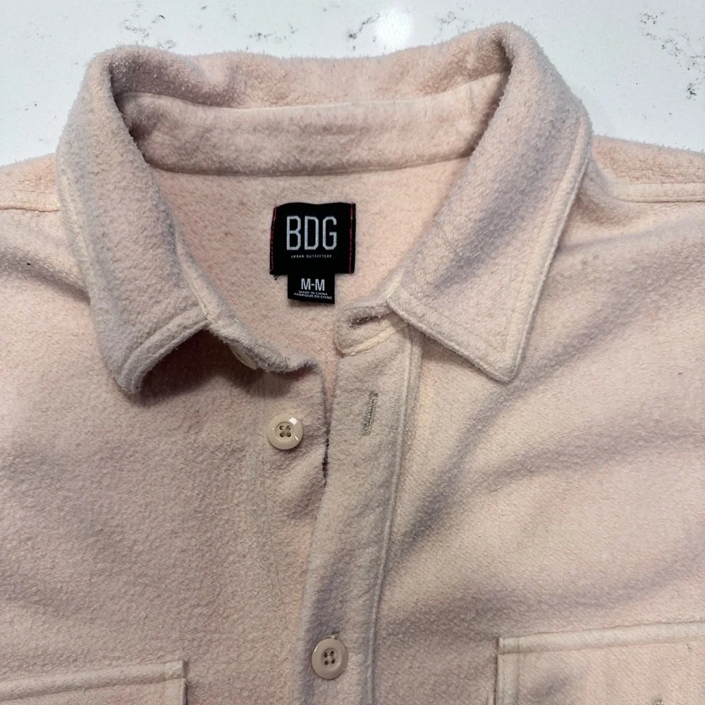 BDG urban outfitters men’s boucle fleece over-shirt - Picture 2 of 7